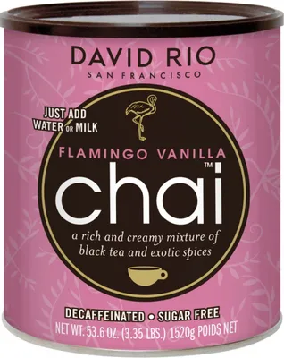 Produktbild von David Rio - Flamingo Vanilla decaf Chai - Dose (1520 g)