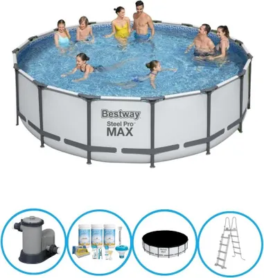 Zdjęcie produktu dla Bestway Pool Steel Pro MAX - Zestaw basenowy - 488x122 cm