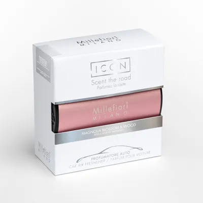 Immagine prodotto di MILLEFIORI MILANO Ciondolo profumo auto MAGNOLIA BLOSSOM & WOOD rosa 7,5x7 cm HOMLA