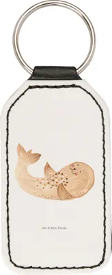 Produktbild von Mr. & Mrs. Panda schlüssel anhänger Robbe Liegen - Weiß - Geschenk, Strand, Taschenanhänger, schlüsselbund, Robben, Schlüsselanhänger Mit Spruch, für, Nordsee, Seehund