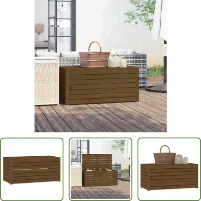 Produktbild von The Living Store Gartenbox Honigbraun 101x50,5x46,5 cm Massivholz Kiefer
