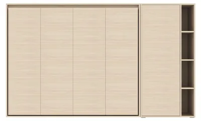 Produktbild von SMARTBett SET Schrankbett M2 160x200 Horizontal und Schrank Kaiserberg Eiche