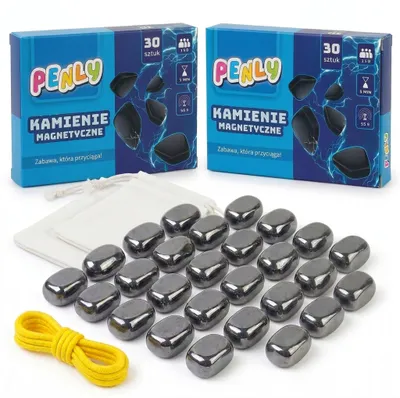 Produktbild von Magnetspiel Magnetsteine 2er Set – 2 x 30 Steine, magnetisches Schachspiel, Strategiespiel und Denkspiel für Kinder und Erwachsene