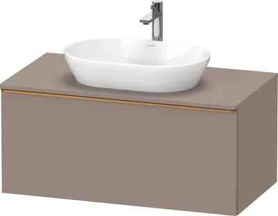 Image de Duravit D-Neo Meuble sous-lavabo en console suspendu, 1000x459x550mm, 1 tiroir, avec poignée bronze brossé, DE4948004430000