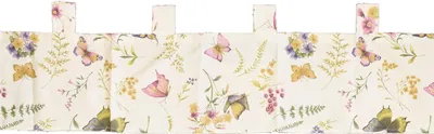 Produktbild von heimtexland ® Scheibengardine Deko Gardine Schmetterling Blickdicht Querbehang Fensterdekoration Natur Bunt Typ794 HxB 30 x 150 cm
