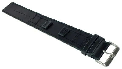 Produktbild von s.Oliver Unterlageband 14mm Leder Ersatzband schwarz glatt SO-1808-LQ