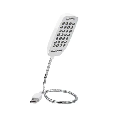 Zdjęcie produktu dla 5V elastyczna lampka mini USB 28 LED przenośna lampka do czytania z przełącznikiem biała