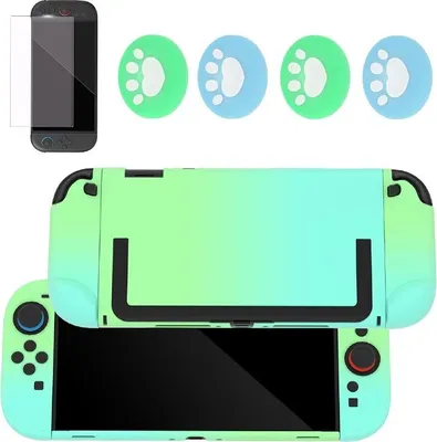Immagine prodotto di INF Kit Custodia Protettiva per Nintendo Switch 2 - Silicone+PC Verde