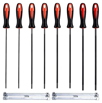 Produktbild von Set mit 4 Feilen für das Schärfen von Kettensägen, 3,2mm, 4,0mm, 4,8mm und 5,5mm