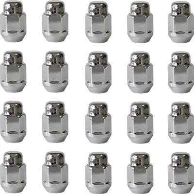 Immagine prodotto di 20 dadi ruota M12x1,25 con collare conico chiuso a 60° cromati 34 mm | apertura chiave 21 mm compatibili con Nissan 100NX