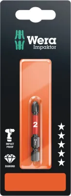 Immagine prodotto di Wera 851/4 IMP DC SB SiS 05073956001 Philips bit PH 2 Tool steel alloyed, DLC coated F 6.3 1 pc(s)