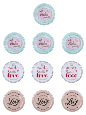 Zdjęcie produktu dla HI TO-Deckel 66mm love sort.10er 12 Stück Verkaufseinheit 121659 4034127166086