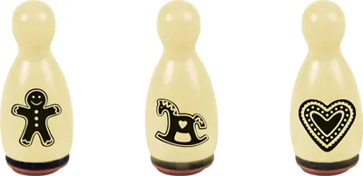 Produktbild von HEYDA 204888652 Stempel-Figuren „Lebkuchen“ Holz, farbig lackiert