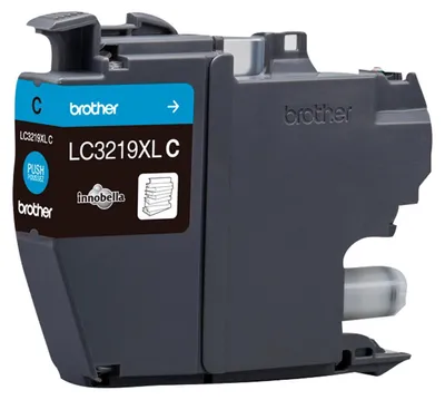 Obrázok produktu pre Brother LC3219XLC, Vysoký (XL) výnos, Azúrová, Atrament na pigmentovej báze, 1 kusov, 1500 strany, Balenie po jednom kuse