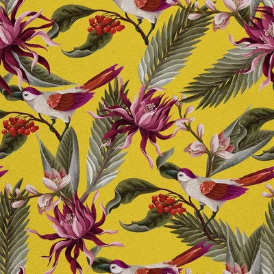 Image de OUTDOOR DECOSTOMES OXFORD - Motif oiseaux avec sorbier I DX302