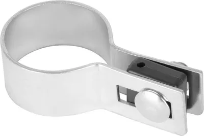 Image de Collier de fixation Strend Pro EUROSTANDARD, 48 mm, d'extremite, galvanise, pour poteau rond
