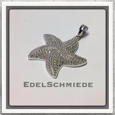 Produktbild von Kettenanhänger Silber 925 Seestern mit Zirkonia