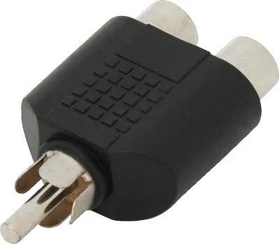 Produktbild von Adapter von RCA-Stecker auf 2 RCA-Buchsen