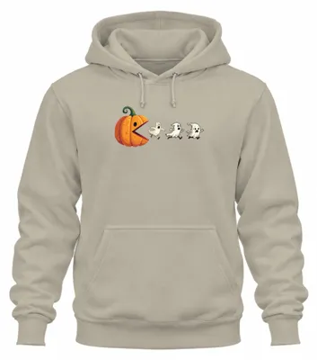 Produktbild von Halloween Kürbis Pacman Geister Party Lustig Cartoon Hoodie Kapuzenpullover, Natur, L