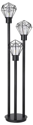 Produktbild von Stehleuchte, Metall schwarz, Gitter, 3 flammig, H 170 cm