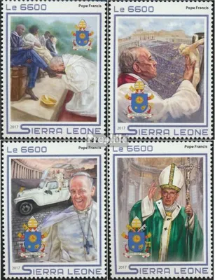 Produktbild von Briefmarken Sierra Leone 2017 Mi 8486-8489 (kompl. Ausg.) postfrisch Papst Franziskus