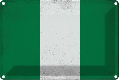 Produktbild von vianmo Blechschild 20x30 cm Nigeria Vintage Flagge Fahne Wappen