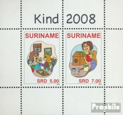 Produktbild von Briefmarken Suriname 2008 Mi Block106 (kompl.Ausg.) postfrisch Kinder