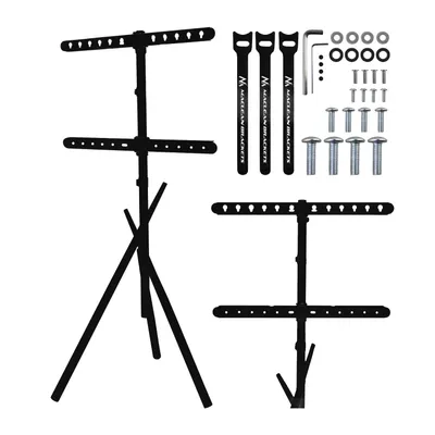 Obrázok produktu pre Maclean MC-182 B – stojan na televízor, podstavec, držiak na televízor, 37–80 palcov, VESA 600x400, pre televízory do 60 kg, samostatný stojan, čierna farba