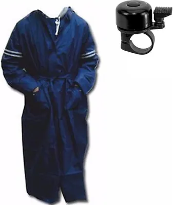 Produktbild von Anuy Regenmantel Fahrradbekleidung Mantel unisex Blau - Gr.: 42 inkl. Fahrradklingel