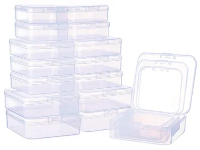 27 Kunststoff-Aufbewahrungsboxen mit Deckel, 3 Größen