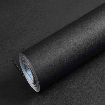 Immagine prodotto di Pellicola vinilica autoadesiva nera - 40 cm x 10 m - Pellicola rimovibile per mobili