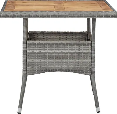 Immagine prodotto di vidaXL Tavolo da pranzo da giardino in poly rattan grigio e legno massiccio di acacia