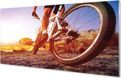 Produktbild von Glasbilder 140x70 Wandkunst Bike Bergstraße nach Westen