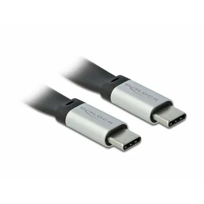 Image de Câble plat FPC Delock USB 3.2 Gen 2, USB Type-C™ vers USB Type-C™, 22 cm, PD 3 A