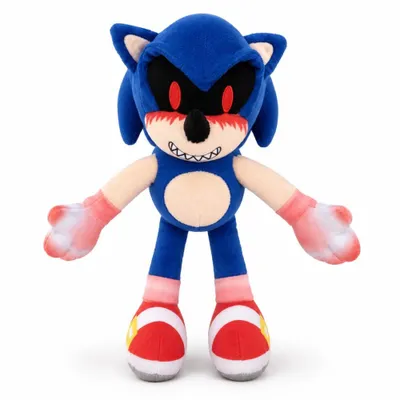 Produktbild von Wiztex Kuscheltier Evil Sonic Plüschfigur - 28 cm Stofftier The Hedgehog Plüschtier Horror Spielzeug Stofftier Geschenk für Kinder