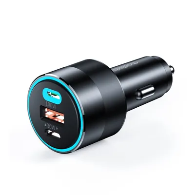 Produktbild von Choetech Schnelles Autoladegerät 130 W, 2xUSB-C / 1x USB-A - Schwarz