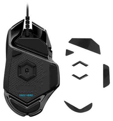 Produktbild von kwmobile Mouse Feet Sticker kompatibel mit Logitech G502 wired (not for wireless) Ersatz Glider - Mausfüße passgenau - Glides in Schwarz