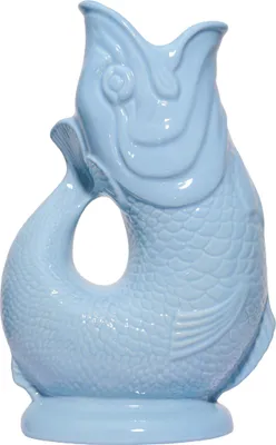 Produktbild von Gluckigluck Wasserkaraffe mit Gluckergeräusch, handgefertigt, ikonisches Design, Farbe:Hellblau, Fassungsvermögen:1,2 L
