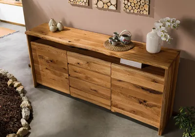 Produktbild von MASSIVMOEBEL24 Sideboard Wildeiche 210x45x96 natur geölt PURE OAK #701