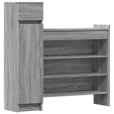 Immagine prodotto di vidaXL Scarpiera grigia Sonoma 100,5x28x100 cm Materiale a base di legno