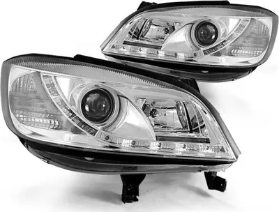 Produktbild von Scheinwerfer LED Tagfahrlicht Optik passend für Opel Zafira A Bj. 99-06 Chrom