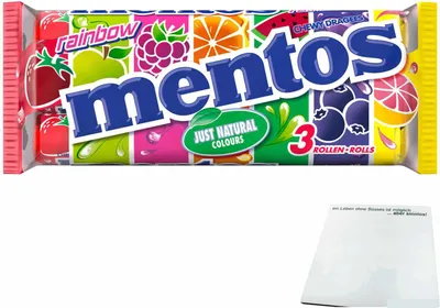 Produktbild von Mentos Rainbow (3x38g Packung) + usy Block