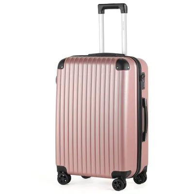 Produktbild von Hartschalen-Trolley Handgepäck Koffer ABS Hartschale Trolley Business-Koffer, Verstärkte Ecken, sicheres 3-stelliges Zahlenschloss 56/66/76cm