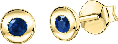 Produktbild von V Ohrstecker 375/- Gelbgold glanz Safir