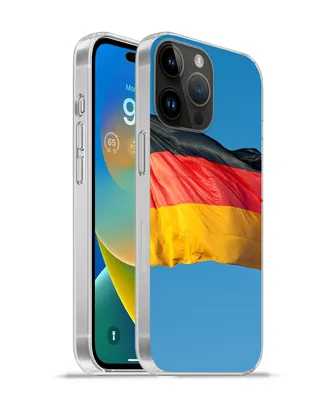 Produktbild von MuchoWow® Handyhülle Schutzhülle Hülle für Apple iPhone 14 Pro - Softcase Foto der deutschen Flagge Silikon Softcase Handy Hülle - Umschlag