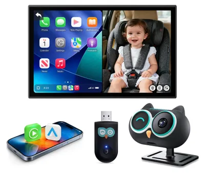 Obrázek produktu pro Autokamera pro děti s bezdrátovým připojením CarPlay a Android Auto a nočním viděním v rozlišení 1080P