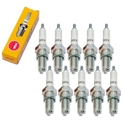 Produktbild von Zündkerzen Set NGK 10x D8EA Zündkerze, 19,0mm Langgewinde Ø 12,0mm Hex 18,0mm, Elektrodenabstand 0,75mm, Wärmewert 8, 1117 / 2120