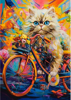 Produktbild von Castorland Puzzle Katzen Blumenfahrt - 500 Teile Jigsaw Puzzle