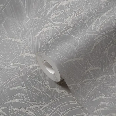 Produktbild von A.S. Creation | Florale Tapete | Vliestapete | Kollektion #Hygge | 386001 | Grau | 10.05 x 0.53 m | Schilfgras | Wohnzim