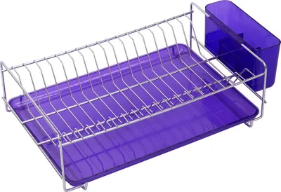 Zdjęcie produktu dla Sauvic płaski ociekacz do naczyń ze stali nierdzewnej fioletowy jeden rozmiar